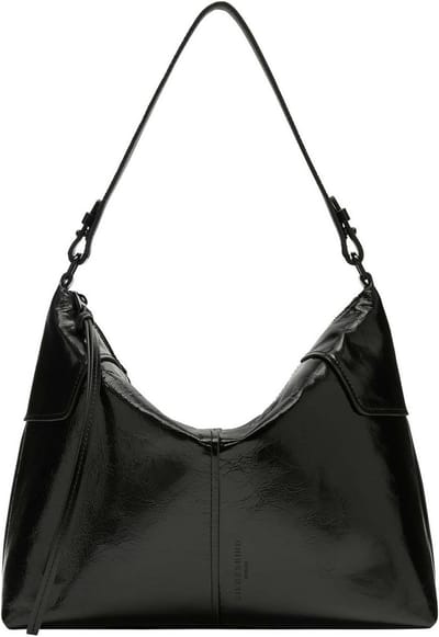 Leren Hobo Schoudertas met Distressed Look