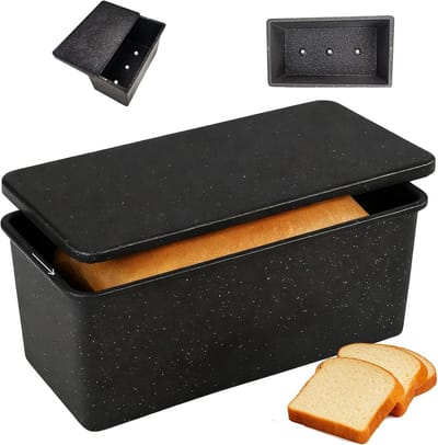Gegoten Aluminium Broodpan met Deksel voor Zuurdesem en Sandwichbrood