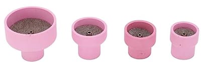 Roze Keramische TIG Cup Kit Set 12# 14# 16# 24# 2.4mm Binnendia