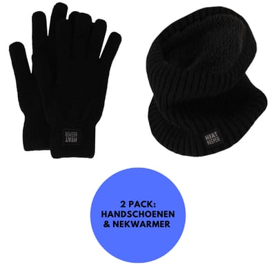 Thermo set Dames - Handschoenen/Nekwarmers - Onesize - Zwart / One size