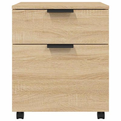 vidaXL - Dossierkast - verrijdbaar - 45x38x54 - cm - bewerkt - hout - sonoma - eiken