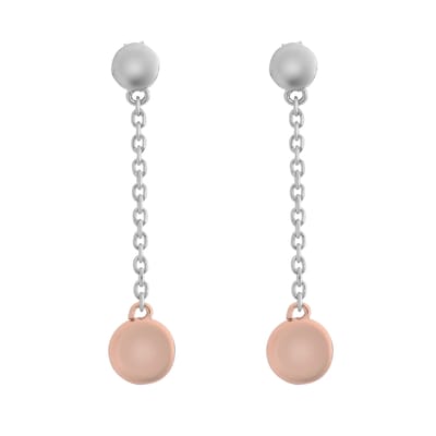Orphelia 'Aurelie' Dames 925 Sterling Zilveren Set: Ketting + Armband + Oorbellen - Zilver/Roze SET-7385