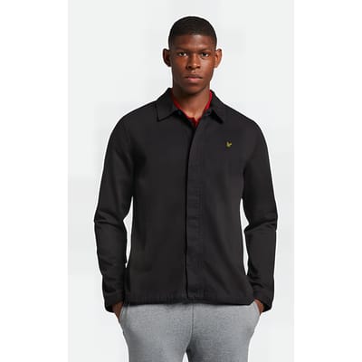 Lyle & Scott Washed Drill Overshirt Jet Black Size: XS | Light Jackets Outlet | Heren | Grijs