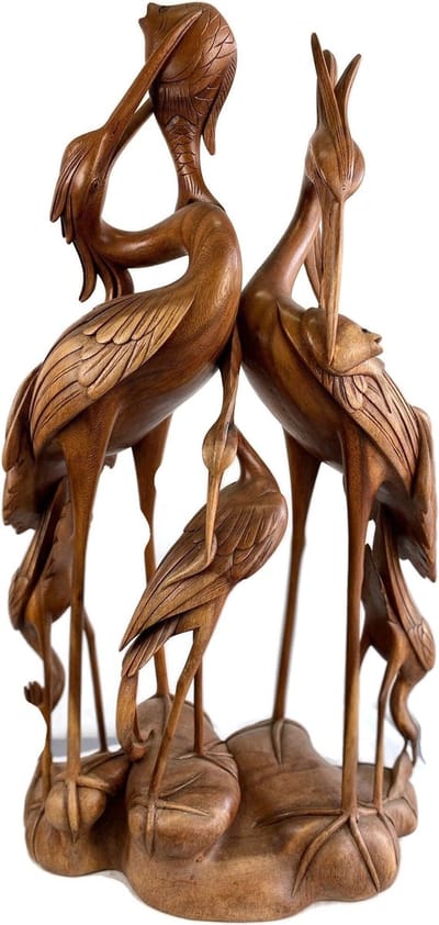 Original Indonesian wood carving / wood carving bali/ vintage artwork for sale / art deco