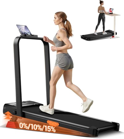 Opvouwbare Loopband - Wandelpad Hometrainer - Thuis Fitness - Handmatige Helling - 107x52x8.9cm - Zwart