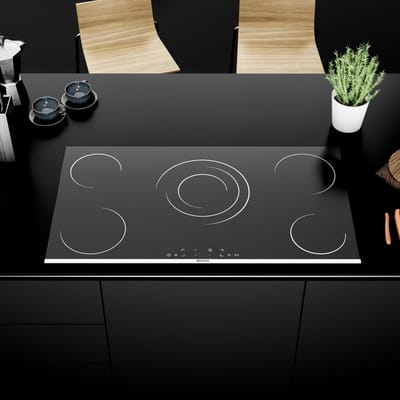 Wiggo WH-E975GC(B) - Inbouw Keramische kookplaat - 90 cm - 5 kookzones - Touch bediening - Zwart - 5 jaar garantie