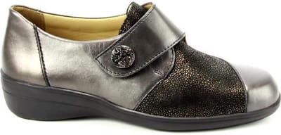 Grijze SOlidus Klittenbandschoenen Hedda Wijdte J