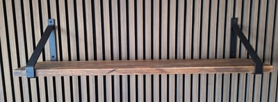 Hoexs - Mango - 80 cm - Inclusief Plankdragers Zwart - Boekenplank - Boekenrek - Wandplank - Inclusief Bevestigingsmateriaal - Industrieel