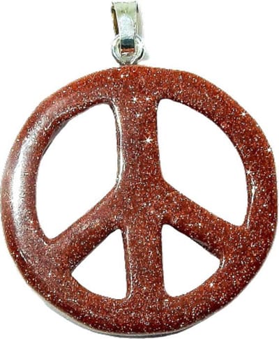 Peace hanger van goudsteen