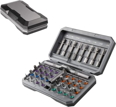 Complete 42-in-1 Magnetische Schroevendraaier Set met 40 Bits, Verwijderbare Opbergtas voor Meubelmontage en Computerreparatie