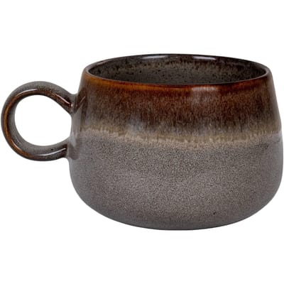 Mokken Selma - set van 4 - aardewerk - grijs/bruin. - House Nordic - Koppen - Grijs - Keramiek