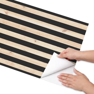 Coloray Meubel Wrap Folie - Romig Meubelfolie - 50x100 cm - Plakfolie Meubels Houten latten - Decoratiefolie Zelfklevend - Minimalist Meubelfolie - Meubelfolie Zelfklevend - Badkamer decoratie - Achtergronden en patronen