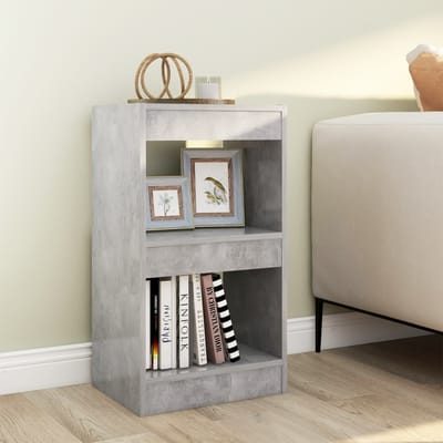 vidaXL - Boekenkast/kamerscherm - 40x30x72 - cm - betongrijs