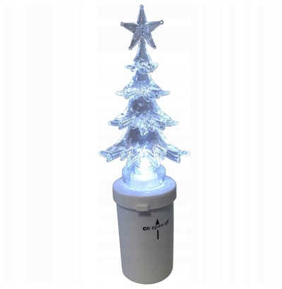 Cortina LED Znicz Wkład Biała Choinka 16,5 cm - Baterijen Inbegrepen
