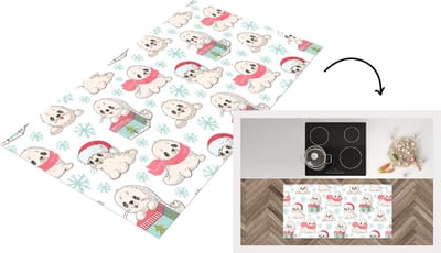 Keukenloper - Loper keuken - Zeehonden - Kinderen - Kerst - Winter - Patroon - 120x60 cm - Keukenloper vinyl