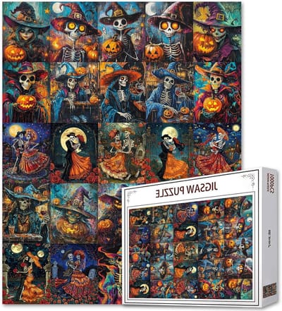 Halloween Puzzel - Legpuzzel Volwassenen - Ontspannend Tijdverdrijf - Gerecycled Karton - 1000 Stukjes - Kleurrijk