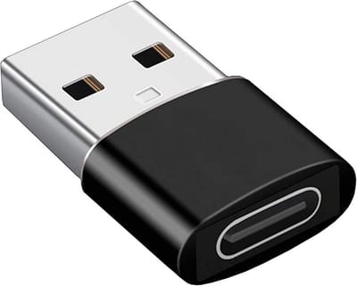 USB-A naar USB-C On-The-Go Adapter/Converter - Zwart - 1 stuk