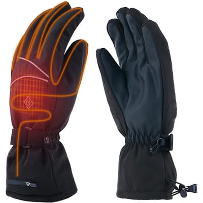 Elektrisch verwarmde handschoenen voor mannen en vrouwen Waterbestendig Winter Warm Touchscreen handschoenen Buiten M brown