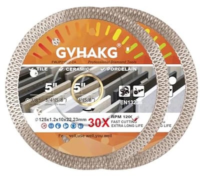 Diamanten Snijdiafronden 125 mm - Extra Dun, Voor Tegels, Porselein, Graniet & Marmer - Set van 2