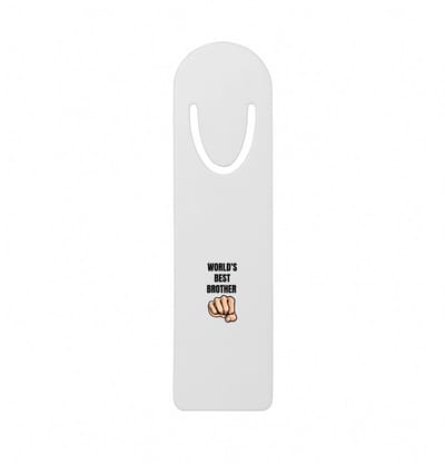 Hacebo® - world's best brother metalen boekenlegger - Broer - broertje of broer - cadeau - verjaardag - broers - familie Bladwijzer boekenleggers - 12.7 cm x 3.2cm
