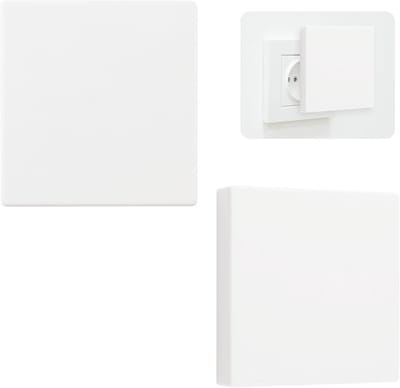 Afdekplaat - Wandgat Afdekking - Mooi Afwerken - Schroefloos Snap-in - 90x94mm 2 Stuks - Wit