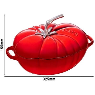STAUB LA COCOTTE - Cocotte - Tomatenvorm - 250mm - Gietijzer - Kersenrood