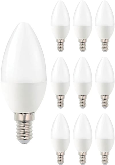 VITO LED Kaarslamp C37 E14 - 6.5W (vervangt 50W) - 507lm - 2700K - 170-260V - Ø37mm - Energiezuinig - 10 stuks