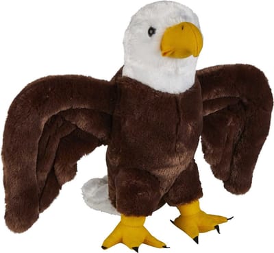 Ravensden Pluche knuffel dier Amerikaanse Zeearend roofvogel - 30 cm - bruin/wit