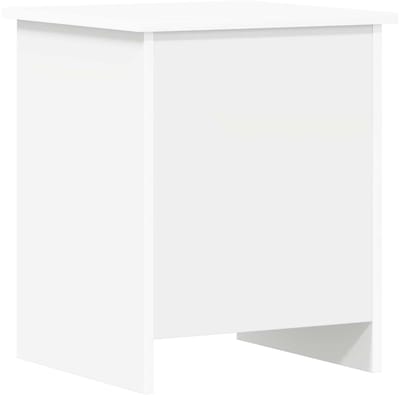 vidaXL - Opbergkist - met - opslag - Wit - 40 - x - 40 - x - 50 - cm - Bewerkt - hout