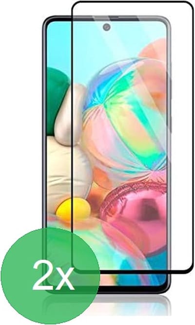 2x Full Cover Screenprotector Geschikt voor: Samsung Galaxy A71 - Screen protector - volledige glas - bescherming - beschermglas - ZT Accessoires