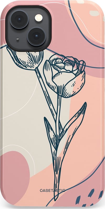 Casetastic Hoesje Geschikt voor Apple iPhone 14 Plus Magsafe - Stijlvolle Beschermende Duo-layer Case - Sierlijke tulp