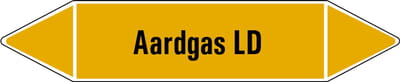 Aardgas LD leidingmarkering op vel 179 x 37 mm - 5 per vel