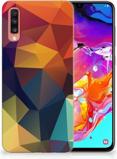 Samsung Galaxy A70 TPU Hoesje Polygon Color