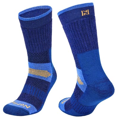 Norfolk Wandelsokken - 60% Merino wol Sokken - Outdoor Thermo sokken - Ultieme Volledig Gedempt Thermische Outdoorsokken - Wollen Sokken - Warme sokken - Blauw - Maat 39-42 - Voyager