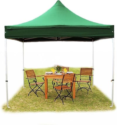 3x3 m Easy Up partytent Vouwpaviljoen, PROFESSIONAL alu 40mm, donkergroen