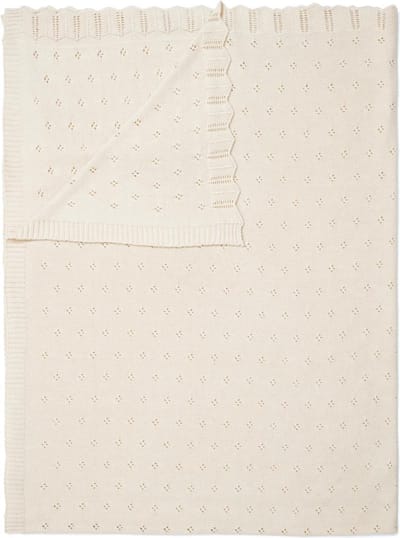 Essenza Knitted Ajour Plaid Antique white - 130x170 cm