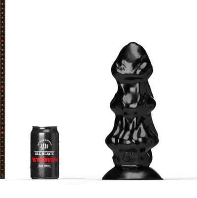 All Black Steroïd - The Rally - Dildo - 28 x 11,4 cm - zwart