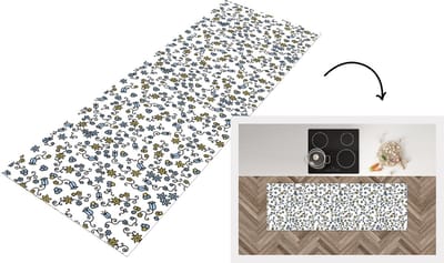 Keukenloper - Loper keuken - Meisje - Bloemen - Patronen - 150x50 cm - Keukenloper vinyl