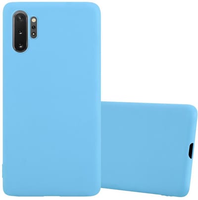 Cadorabo Hoesje geschikt voor Samsung Galaxy NOTE 10 PLUS in CANDY BLAUW - Beschermhoes gemaakt van flexibel TPU silicone Case Cover