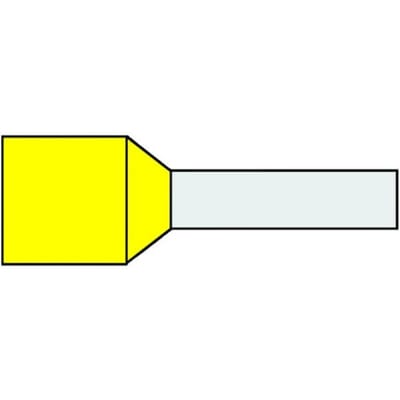 Geïsoleerde Draadkabelschoen 150mm² Geel 32mm Standaard - 720137 [25 Stuks]