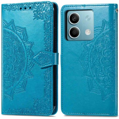 imoshion Hoesje - Geschikt voor Xiaomi Redmi Note 13 (5G) - Mandala Bookcase - Turquoise