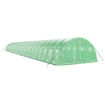 vidaXL - Tuinkas - met - stalen - frame - 96 - m² - 24x4x2 - m - groen
