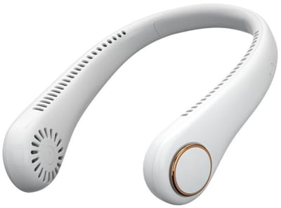 Ventilator zonder bladen voor om de nek - Draagbare, oplaadbare mini-ventilator voor buiten - De ideale nekventilator voor luie mensen, perfect voor de zomer / Perfecte metgezel voor reizen, sporten of genieten van het buitenleven.
