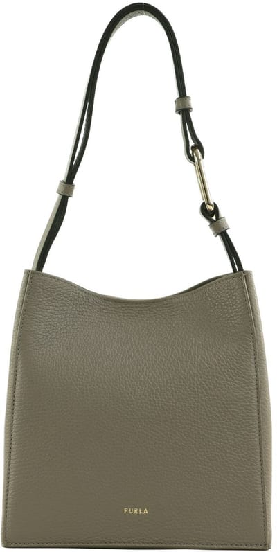 FURLA Leren schoudertas Nuvola Mini Bucket Bag Stucco Gray Taupe