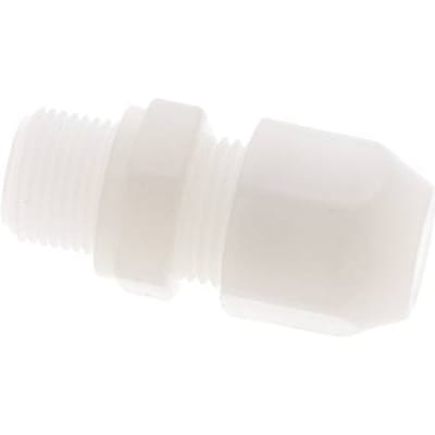 9x12mm & G3/8'' PVDF rechte slangkoppeling met buitendraad 10bar/145psi