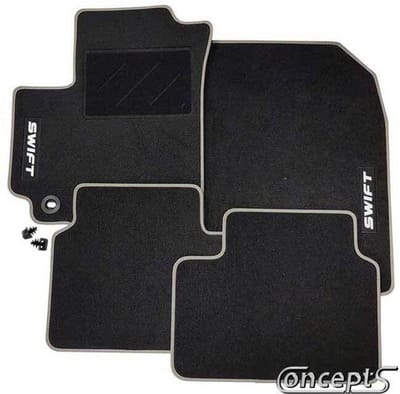 GoodGo BasicLine NZGR automatten NAALDVILT ZWART/GRIJZE RAND + EMBLEEM Suzuki Swift NZ 1.2/1.3DDiS 09/2010-04/2017 + Swift NZ 1.6 Sport 01/2011-05/2018