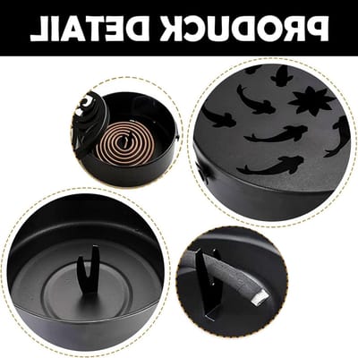 Mosquito Reel Holder van RVS - Set van 2 Incense Stick Houder met Deksel voor Thuis, Tuin en Buitenactiviteiten zoals Kamperen en Vissen