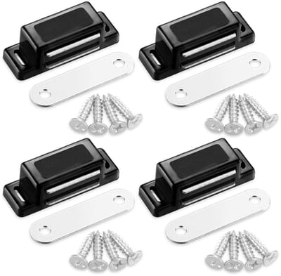 Dailygoods- Kastmagneet 4 Stuks - Magneetsluiting - Deurvergrendeling - Roestvrij Stalen Deurmagneet - Compact Ontwerp - Eenvoudig te Gebruiken - Deursluiting
