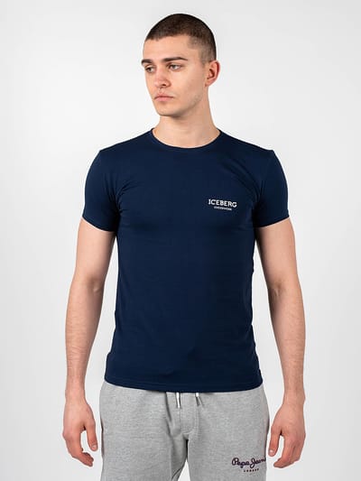 Iceberg T-shirt C-neck Mannen blauw