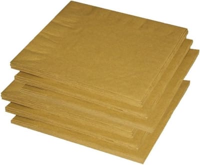 Uni kleur tafel servetten - goud - 60x stuks - 33 x 33 cm - Papier - diner tafel versiering/decoratie